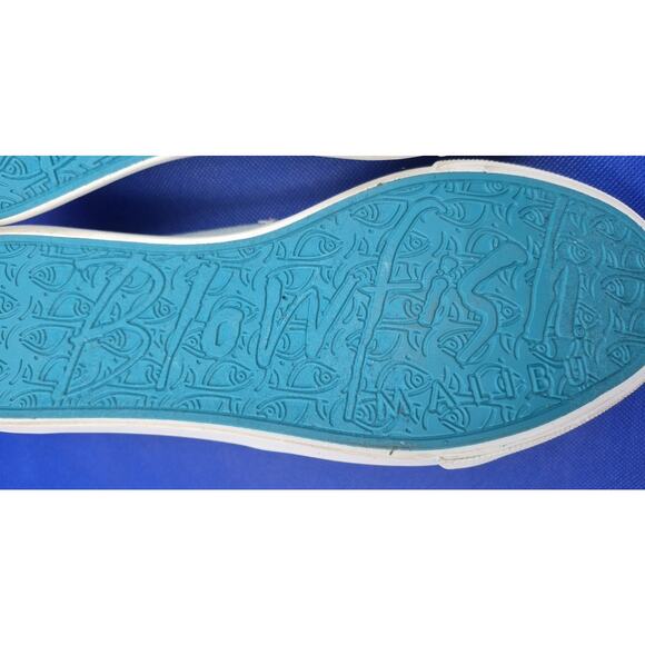 Blowfish Malibu Distressed Canvas Slide-On Sneakers Women 8.5/6/39 Light Green - Picture 10 of 11